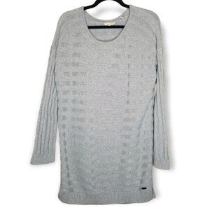 Barbour Daisyhill Knit Jumper Grey Ribbed Pull Over Crew Neck Sweater